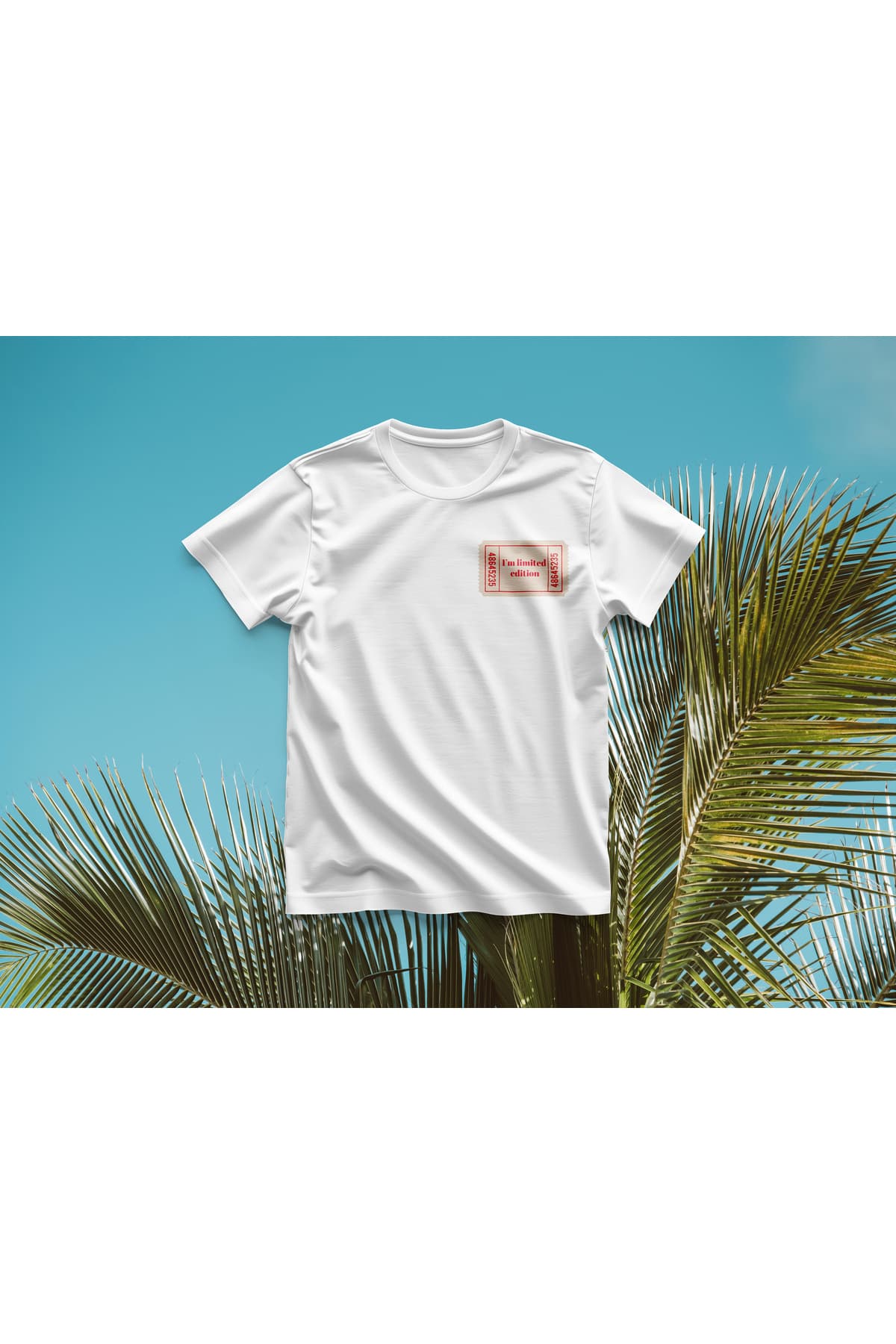 I'm Limited Edition Ticket Baskılı Oversize T-Shirt Erkek %100 Pamuk
