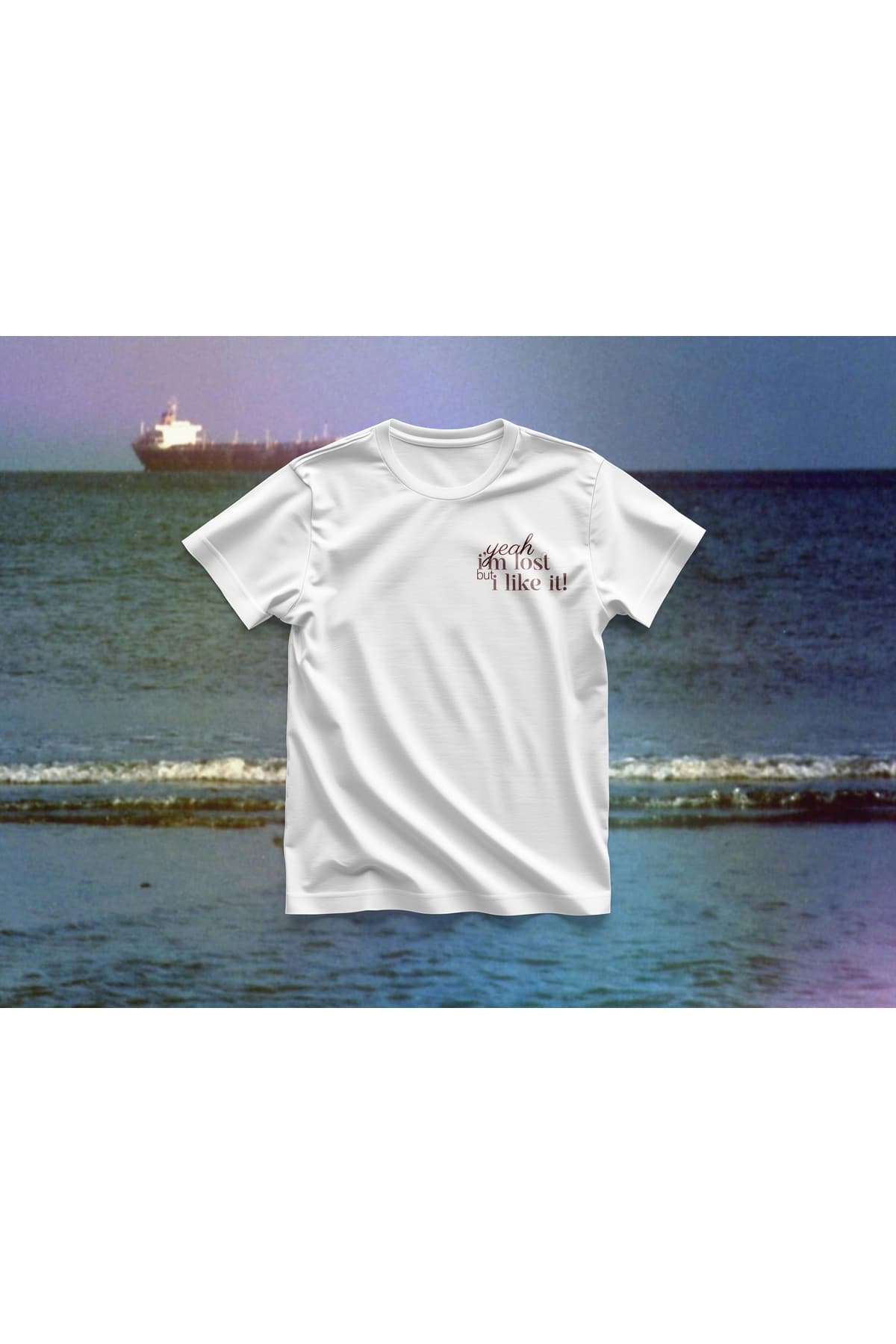 Yazılı Baskılı Oversize T-Shirt Erkek %100 Pamuk