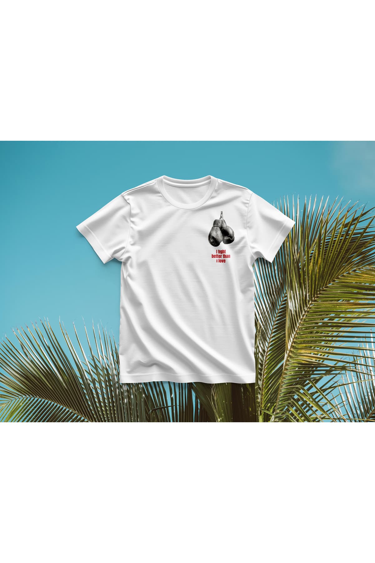 I Fight Better Then I Love Baskılı Oversize T-Shirt Erkek %100 Pamuk