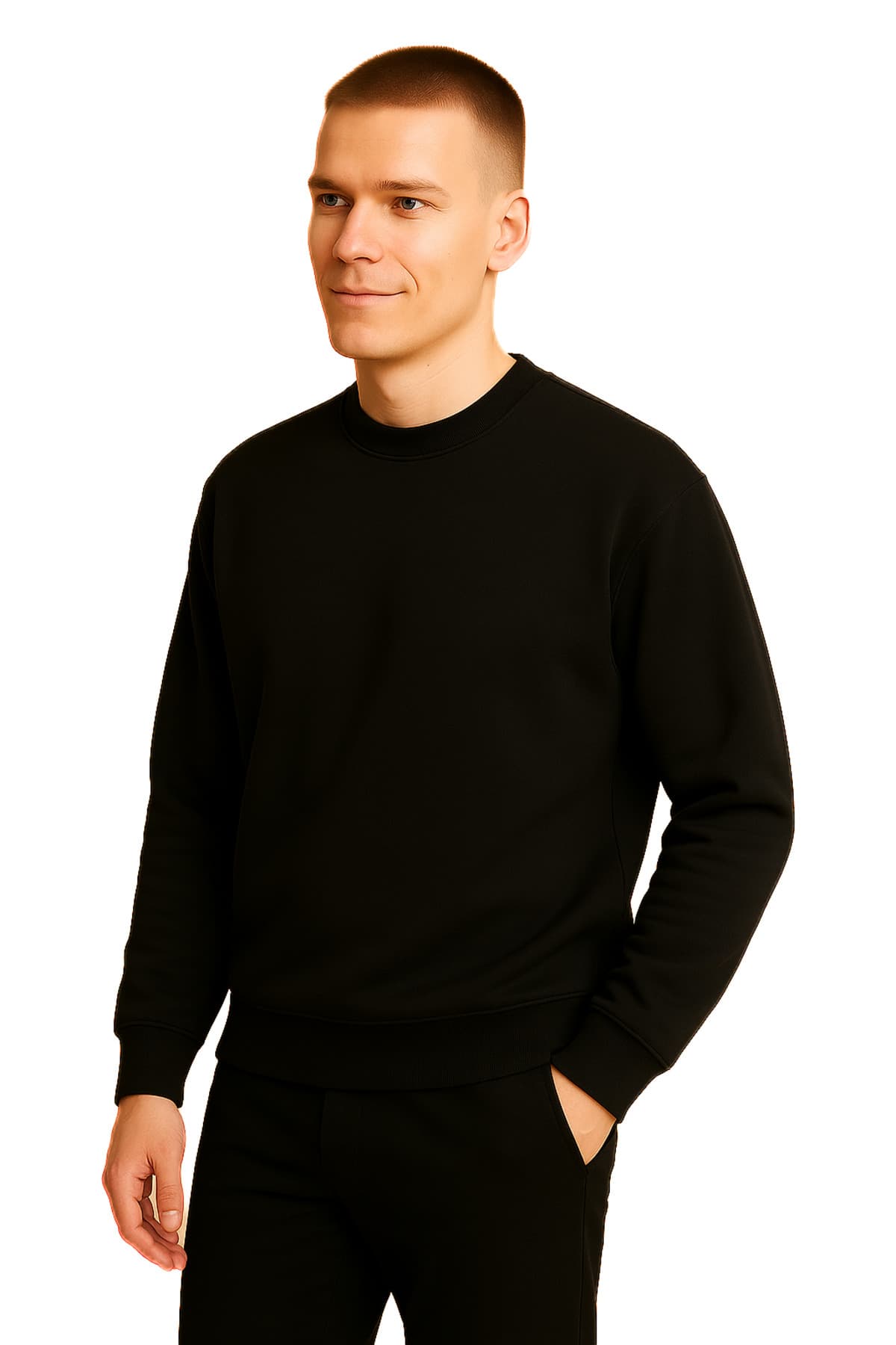 Oversize Siyah Baskısız Sweatshirt