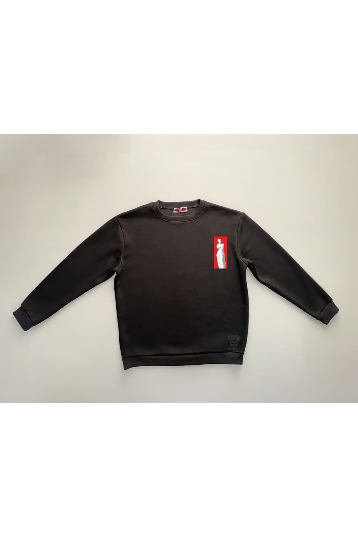 Heykel Baskılı Sweatshirt – Krem