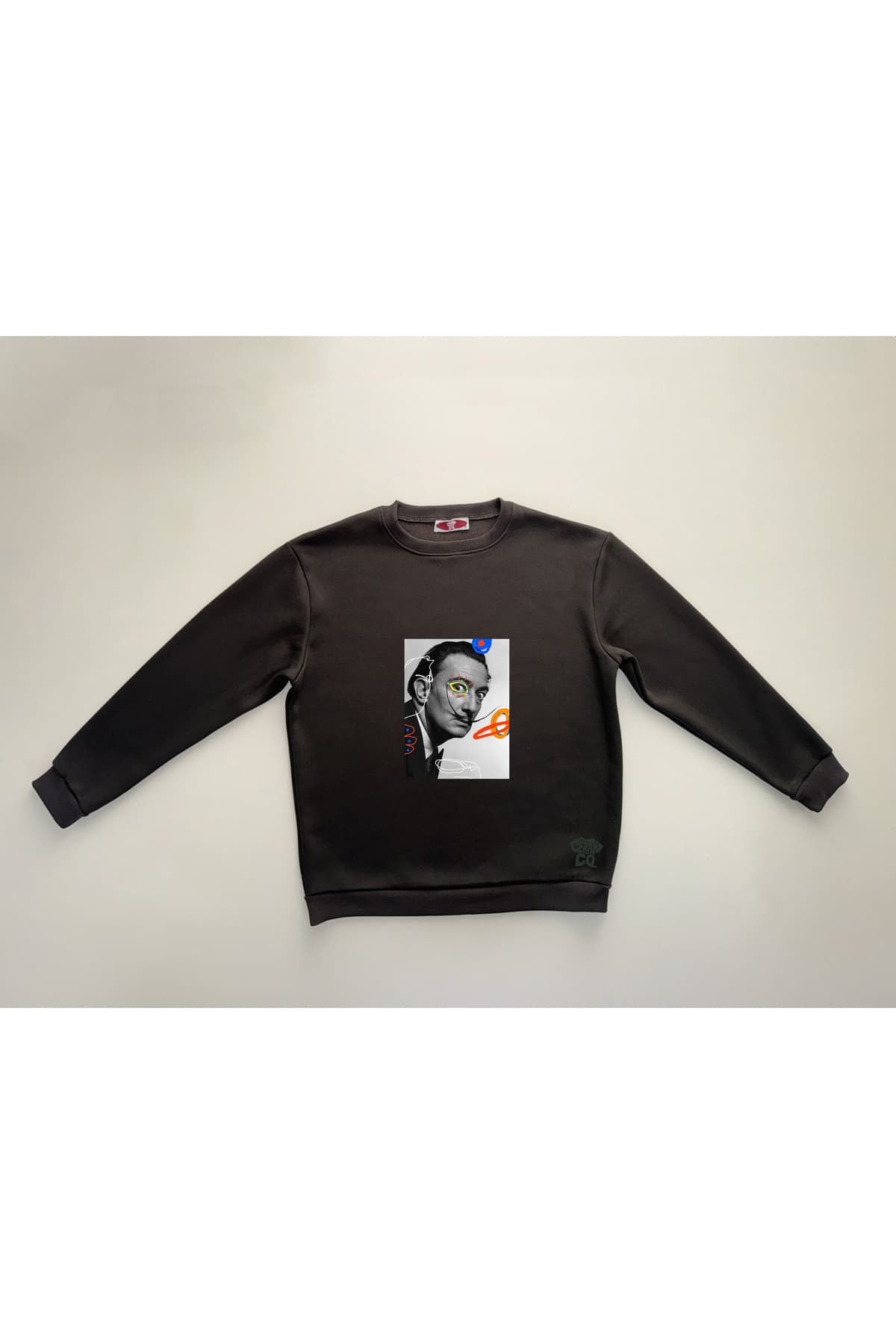 Dali Baskılı Sweatshirt – Haki