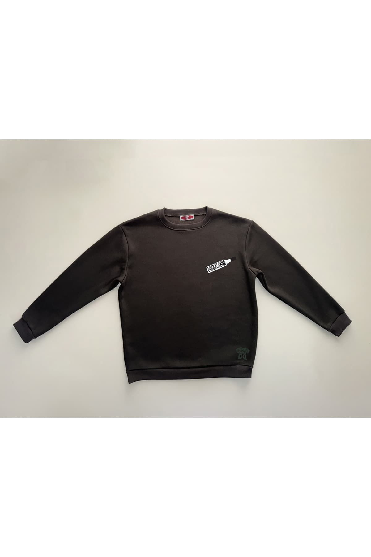 Save Water Drink Vodka Baskılı Sweatshirt – Mavi