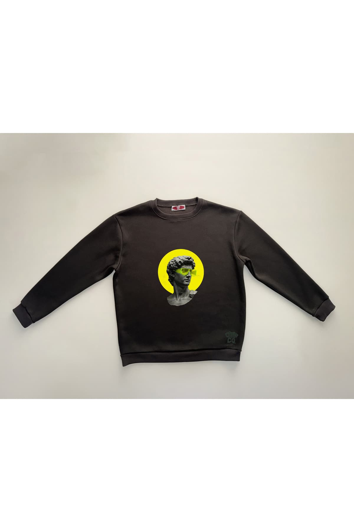Davut Heykeli Baskılı Sweatshirt – Haki