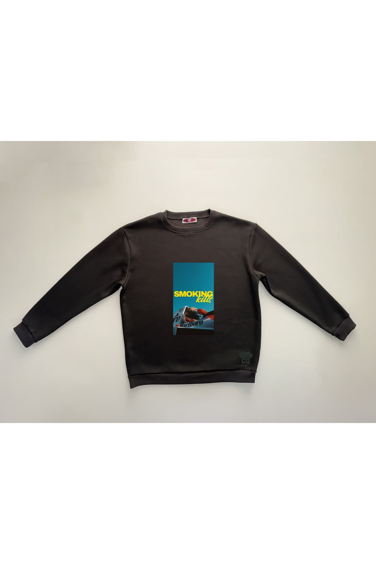 Smoking Kills Baskılı Sweatshirt – Krem
