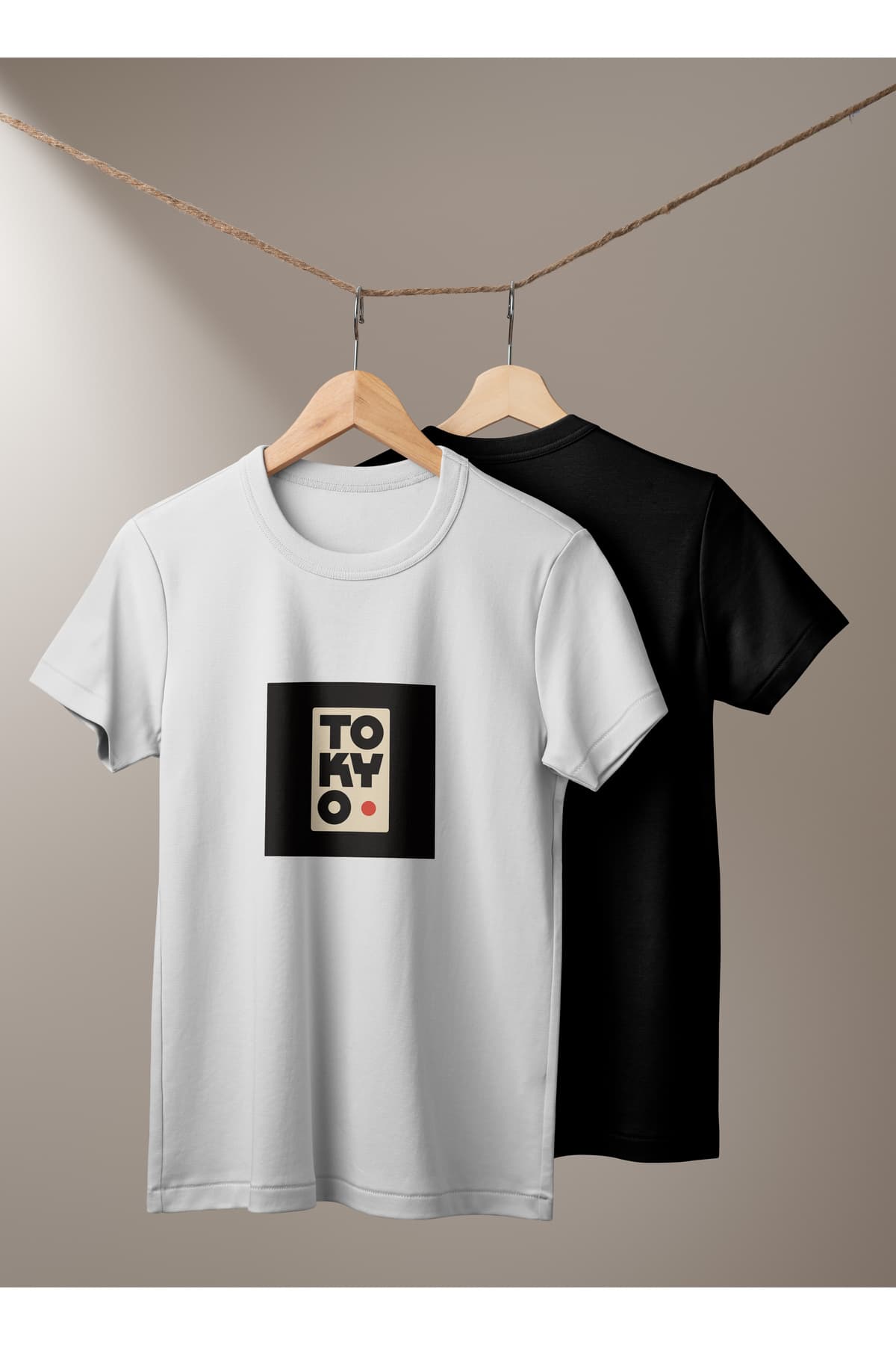 Tokyo Baskılı Basic T-Shirt Unisex %100 Pamuk