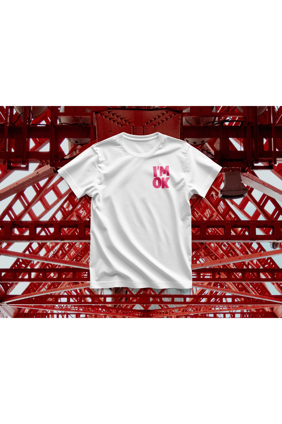 I'm Okey Baskılı Oversize T-Shirt Kadın %100 Pamuk