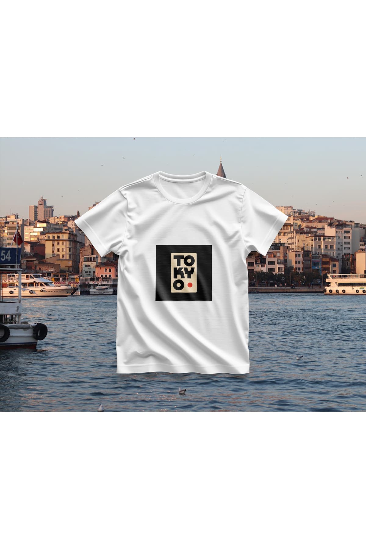 Tokyo 1 Baskılı Oversize T-Shirt Erkek %100 Pamuk