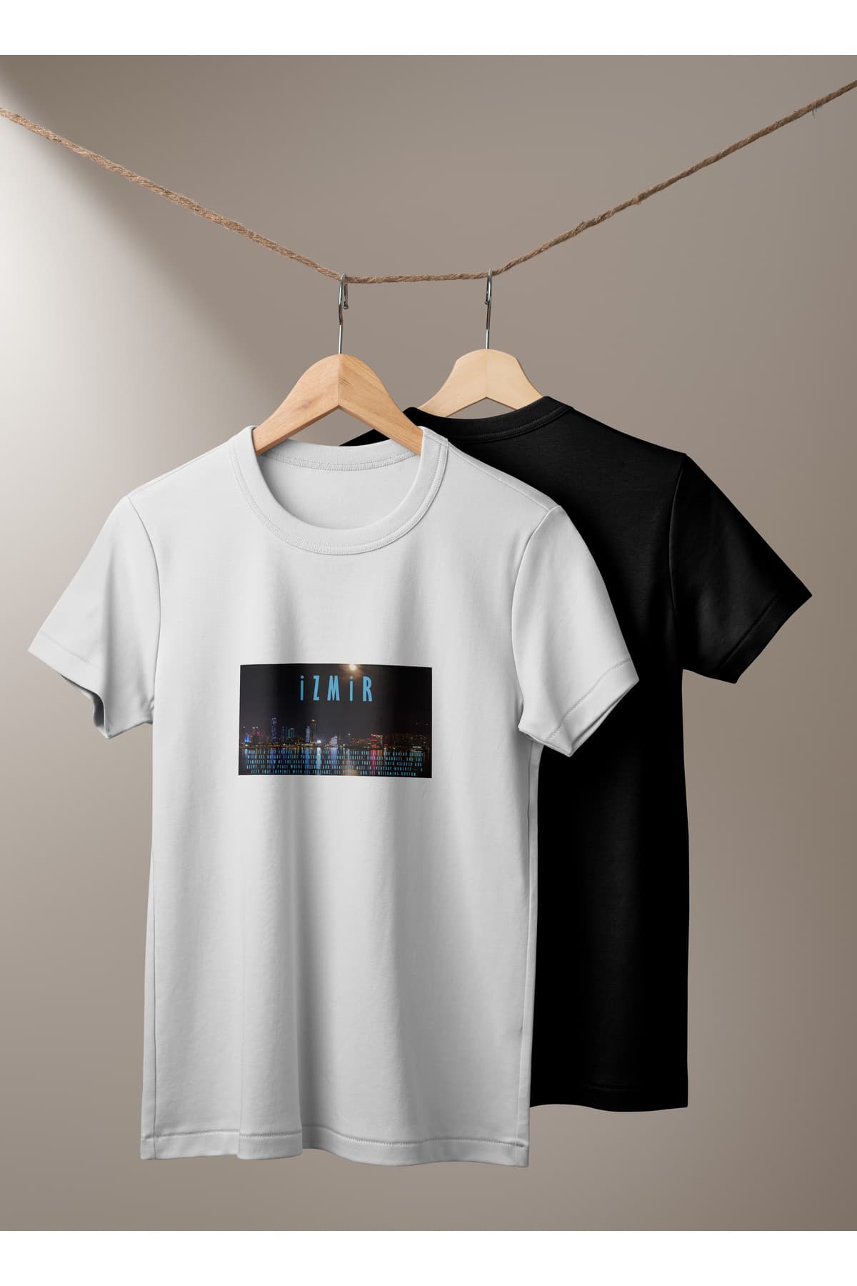 Izmir Baskılı Basic T-Shirt Unisex %100 Pamuk