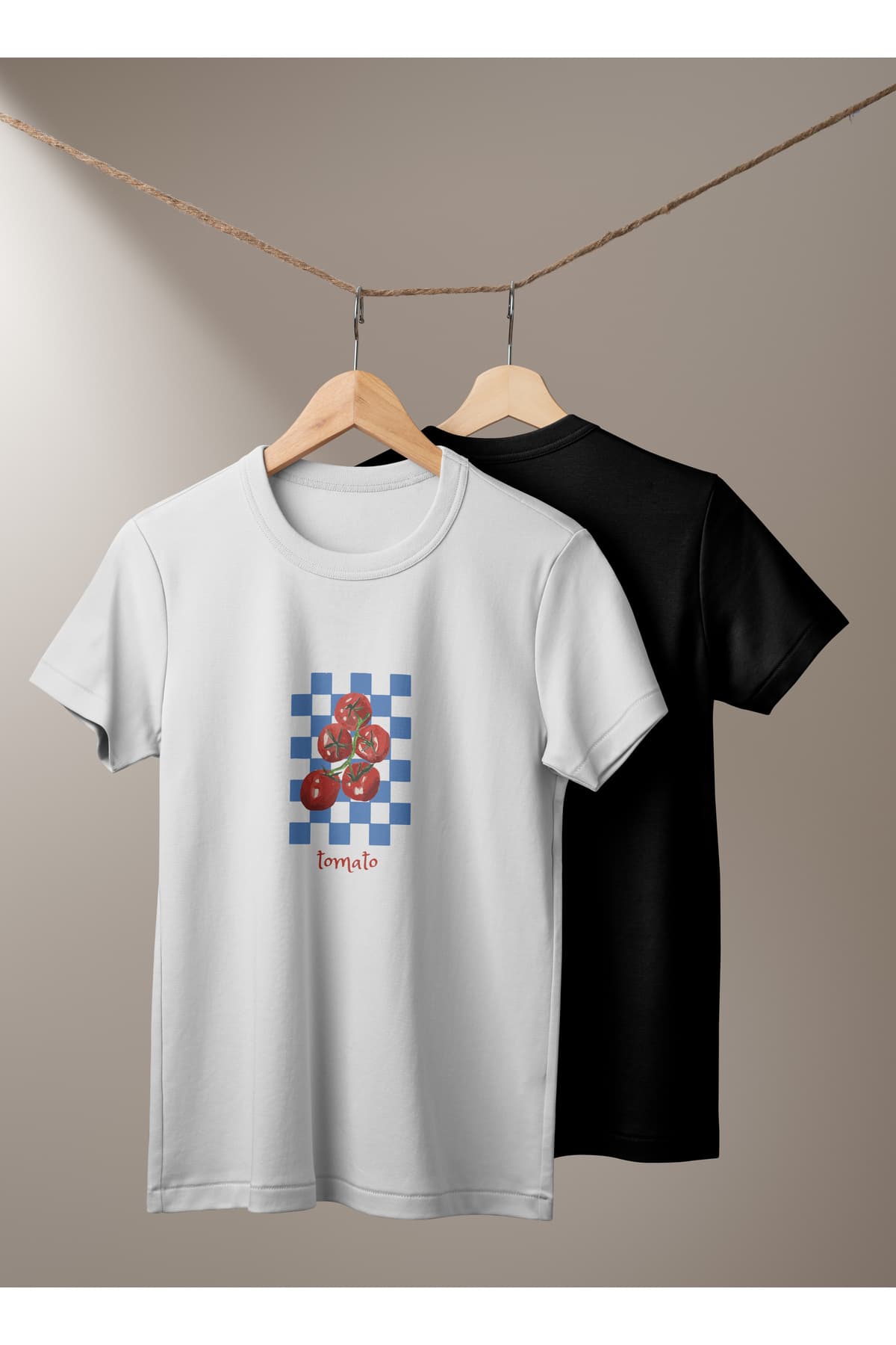 Tomato Baskılı Basic T-Shirt Unisex %100 Pamuk
