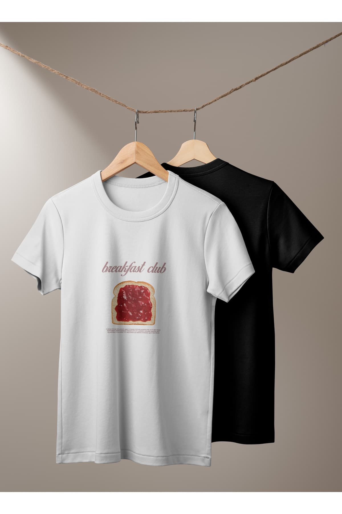 Breakfast Club Baskılı Basic T-Shirt Unisex %100 Pamuk