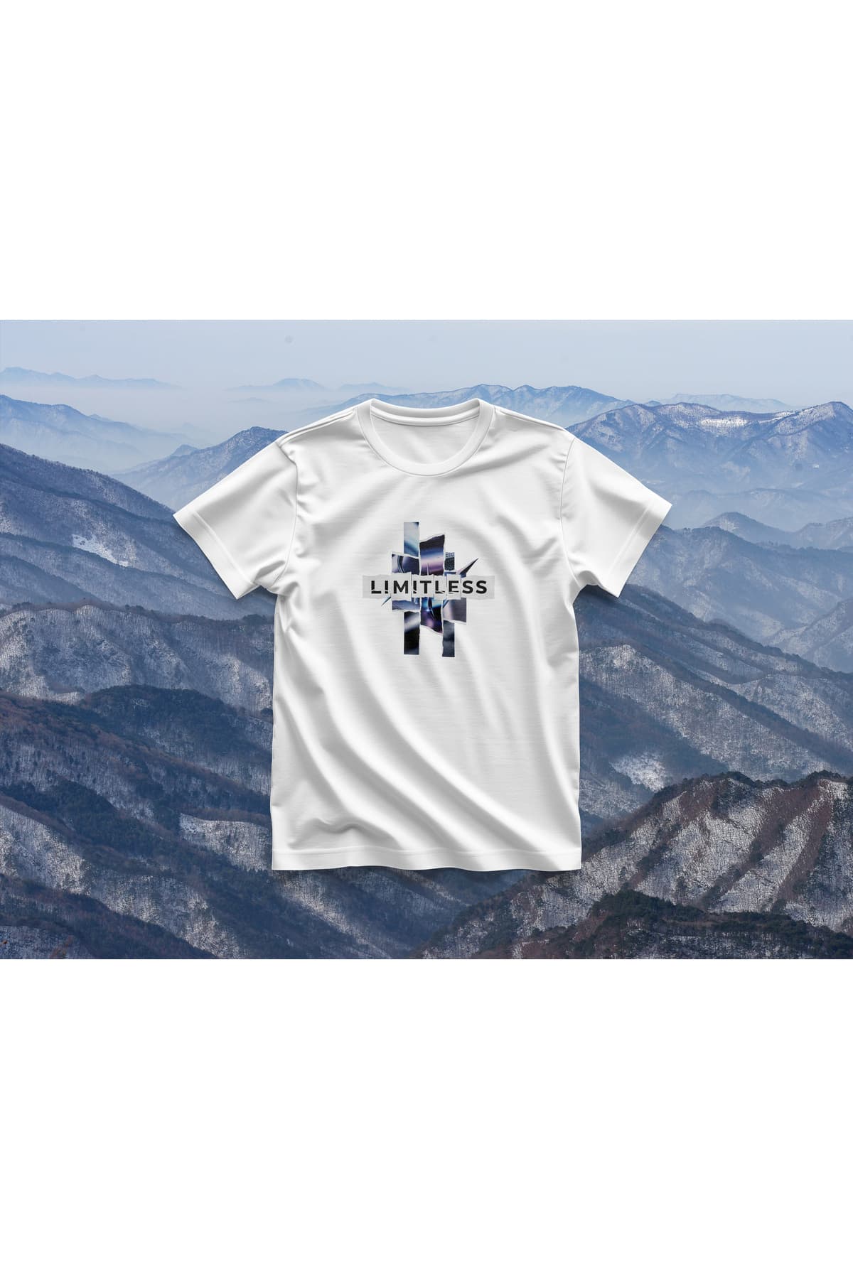 Limitless Baskılı Oversize T-Shirt Unisex %100 Pamuk