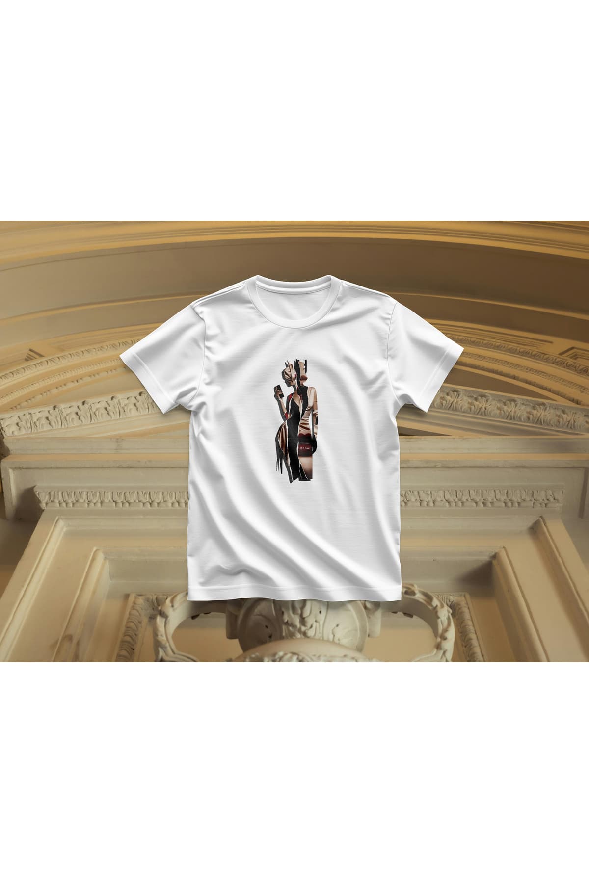 Kadın Tasarımı 1 Baskılı Oversize T-Shirt Kadın %100 Pamuk