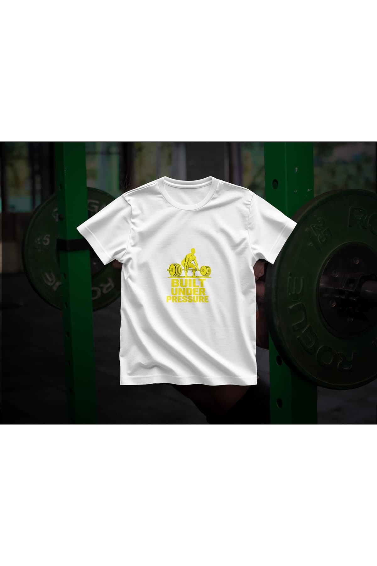 Built Under Pressure 2 Fitness Baskılı Oversize T-Shirt Erkek %100 Pamuk